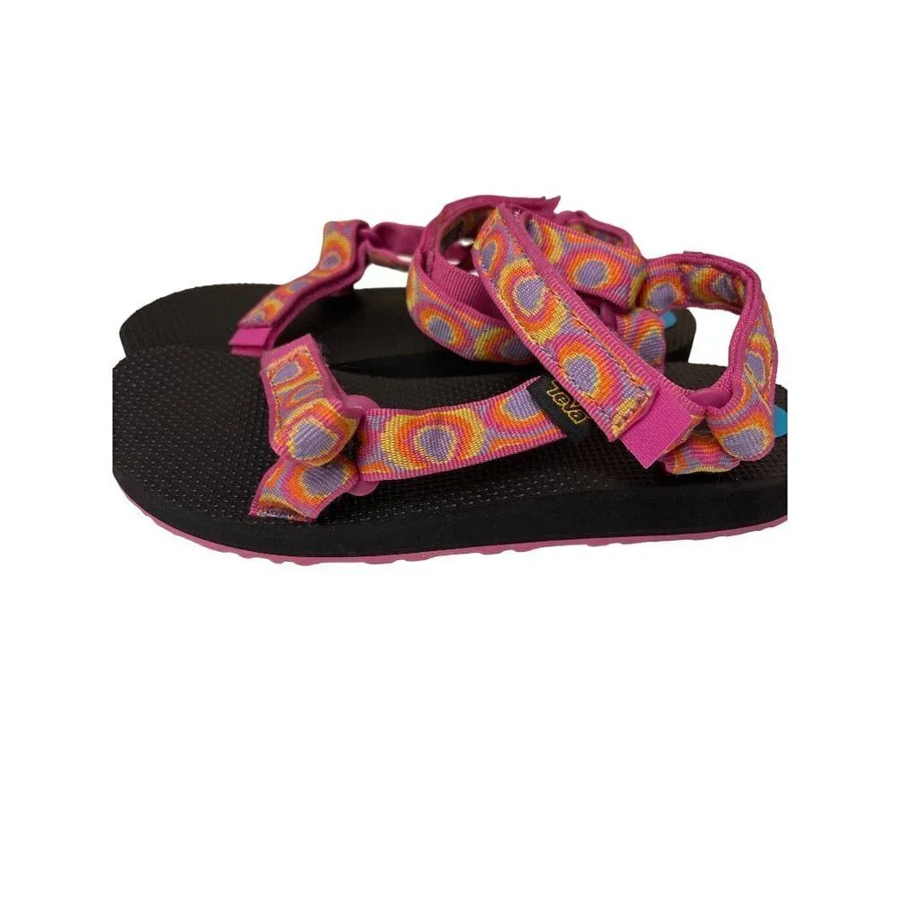 NEW! Teva Original Universal Pink Sandals Aztec Adjustable Shoes Girl's Size 5